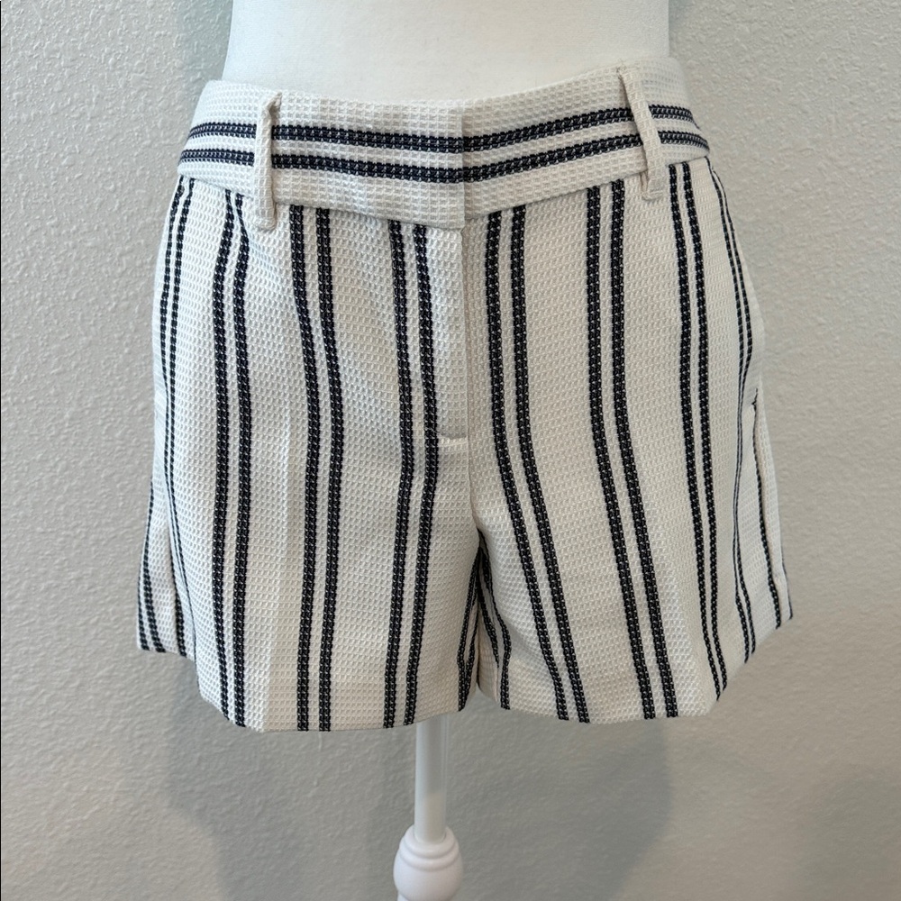 White and Blue Striped Women’s Shorts